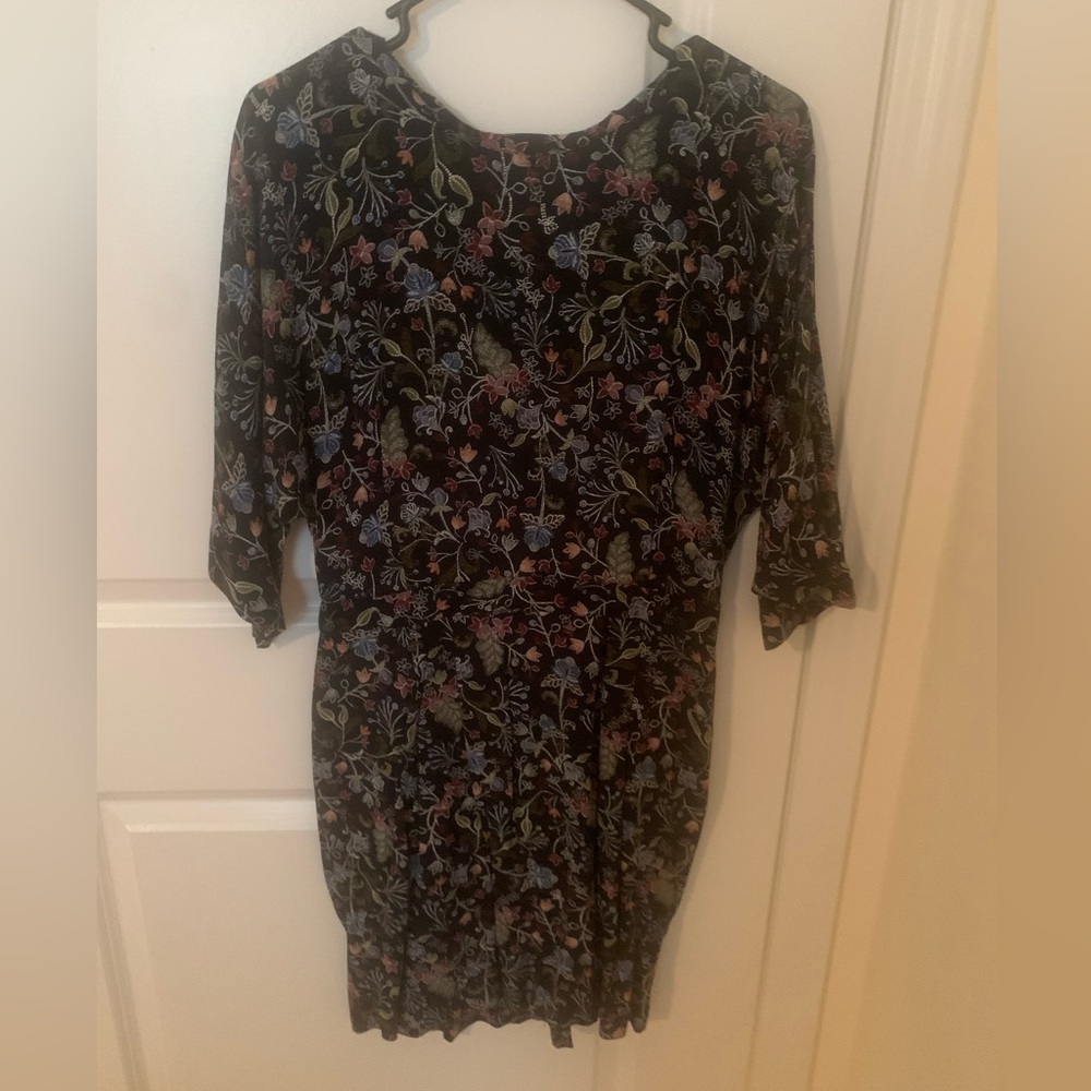 Mango Dark Floral Dress